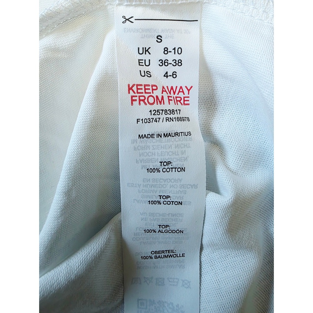 Topshop Mens‎ S  White Relaxed  Short Sleeve Cotton T-Shirt *Makeup Spots* NWT - Picture 10 of 13
